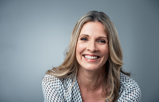 A woman with removable dentures