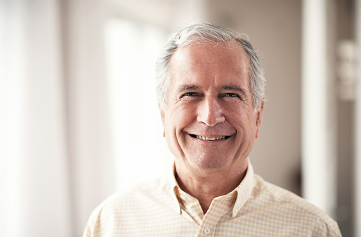 A smiling dental implant patient