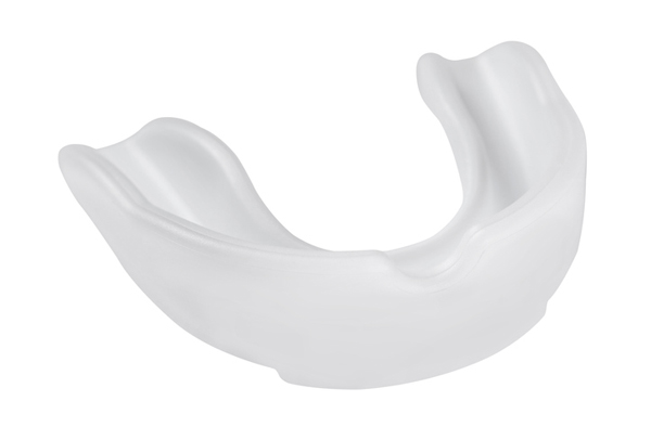 White plastic  mouthgaurd